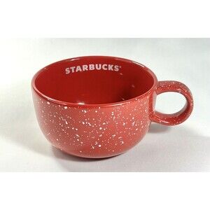 Starbucks 2019 Red White Speckles 16 oz Coffee Mug Tea Soup-de57
